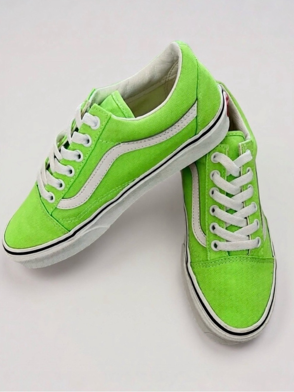 Vans Old Skool Neon Lime Green Sneakers Skate Shoes Festival Streetwear Size 7